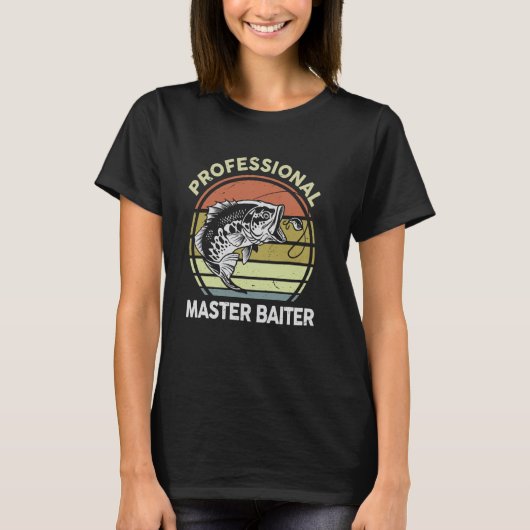 Vis-Shirt Professionele Meester-Aaseter Grappige V T-shirt (Voorkant)
