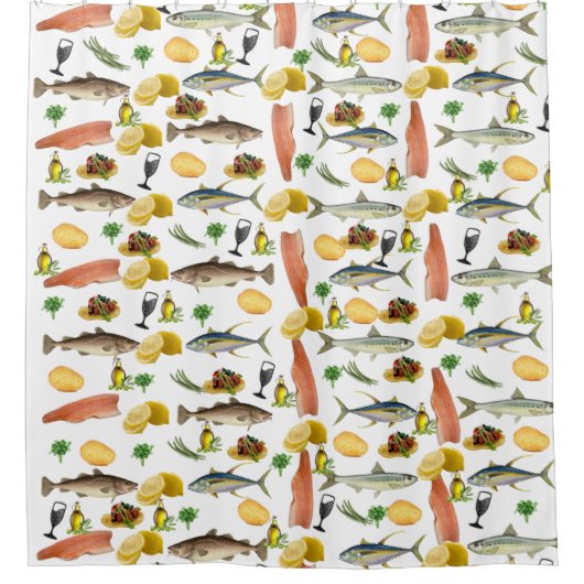 Vis Shower Curtain Douchegordijn (Voorkant)