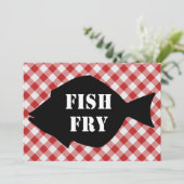 Vis Silo op rode en witte gecontroleerde kleding Kaart (Staand voorkant)