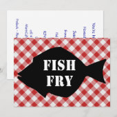 Vis Silo op rode en witte gecontroleerde kleding Kaart (Voorkant / Achterkant)