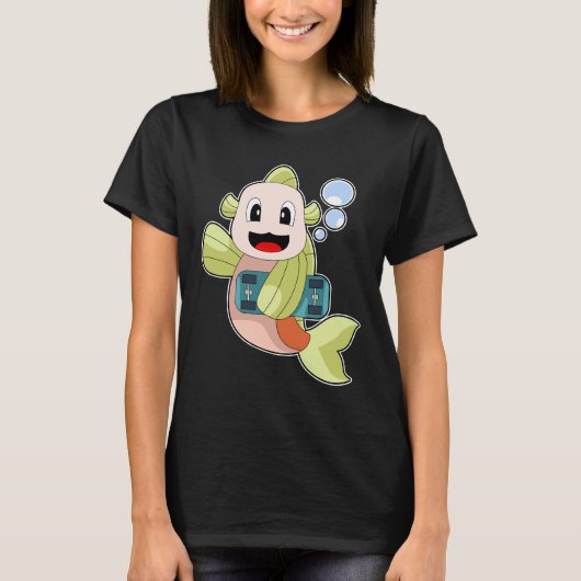 Vis skateboard t-shirt (Voorkant)