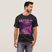 Vis skateboarden op illusies Roze T-shirt (Voorkant volledig)