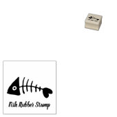 Vis Skelet mini Rubberstempel (Gestempeld)