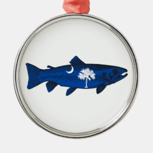 Vis South Carolina Forel Metalen Ornament