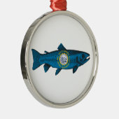 Vis South Dakota Forel Metalen Ornament (Rechts)