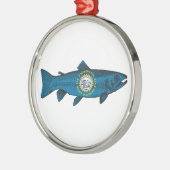 Vis South Dakota Forel Metalen Ornament (Links)