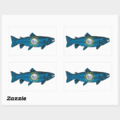 Vis South Dakota Forel Rechthoekige Sticker (Vel)