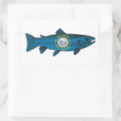 Vis South Dakota Forel Rechthoekige Sticker (Tas)