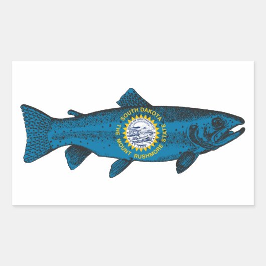 Vis South Dakota Forel Rechthoekige Sticker (Voorkant)