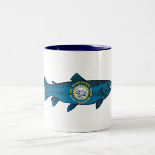 Vis South Dakota Forel Tweekleurige Koffiemok