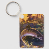  vis, sport Gevist voor Brook Trout Sleutelhanger (Voorkant)