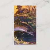 vis, sport Gevist voor Brook Trout Visitekaartje (Achterkant)