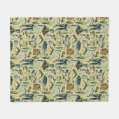 Vis sportartikelen Vis wadpatroon Fleece Deken (Voorkant (Horizontaal))