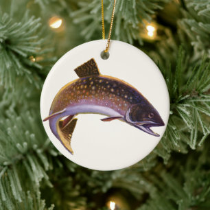 vis, sportvisserij Gevist Keramisch Ornament