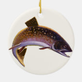  vis, sportvisserij Gevist Keramisch Ornament (Achterkant)