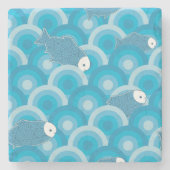 vis stenen onderzetter (Voorkant)