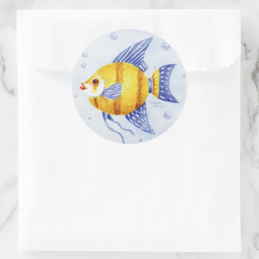 Vis Stickers grillige engelvis (Tas)