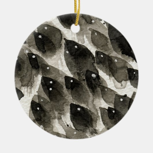 Vis Storm Keramisch Ornament (Voorkant)