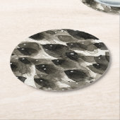 Vis Storm Ronde Kartonnen Onderzetter (Gebogen)