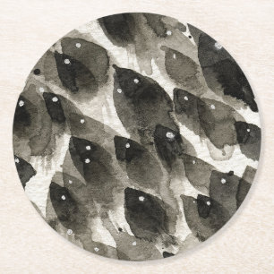 Vis Storm Ronde Kartonnen Onderzetter