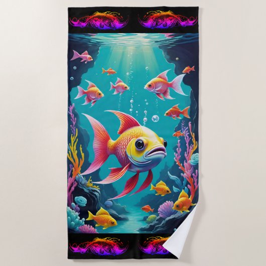 vis strandlaken (Voorkant)