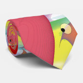 Vis Stropdas voor mannen, ongebruikelijke visgraph (Opgerold)