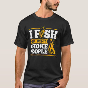 Vis T-Shirt Ik Vis Dus Ik Smoor Mensen Niet Leuk