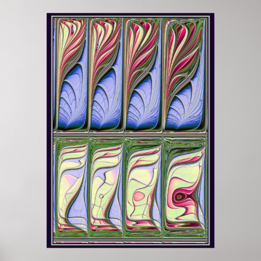 Vis Tank Fractal Poster (Voorkant)