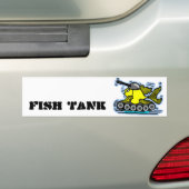 Vis Tank grappige stripteentjessticker Bumpersticker (Op auto)