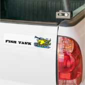 Vis Tank grappige stripteentjessticker Bumpersticker (Op Truck)