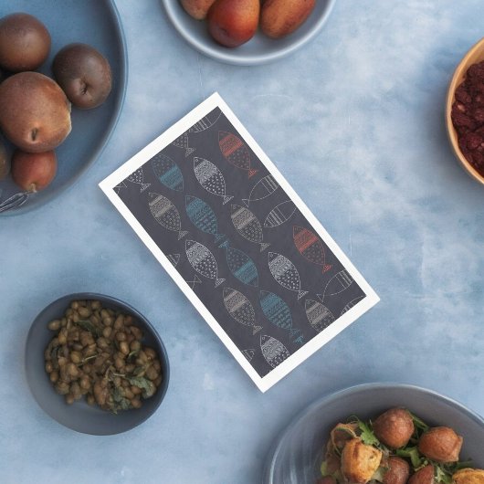 Vis Tekeningspatroon Servet