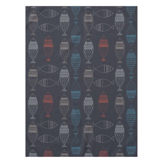 Vis Tekeningspatroon Tafelkleed (Voorkant)