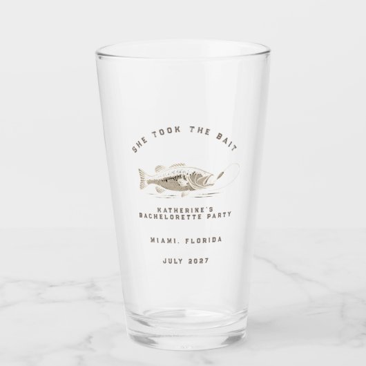 Vis Thema Aangepaste Vissers Afscheid Feest Voor D Glas (Voorkant)