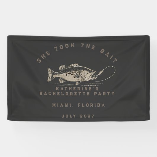 Vis Thema Aangepaste Vissers Afscheid Feest voor d Spandoek (Horizontaal)