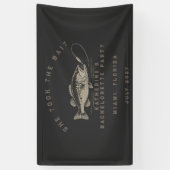 Vis Thema Aangepaste Vissers Afscheid Feest voor d Spandoek (Verticaal)