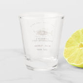 Vis Thema Aangepaste Vissers Afscheid Feest Voor V Shot Glas (Achterkant)