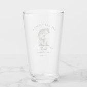 Vis Thema Aangepaste Visvangst Vrijgezellenfeest Glas (Achterkant)