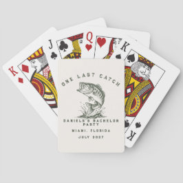 Vis Thema Aangepaste Visvangst Vrijgezellenfeest Pokerkaarten