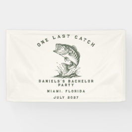 Vis Thema Aangepaste Visvangst Vrijgezellenfeest Spandoek