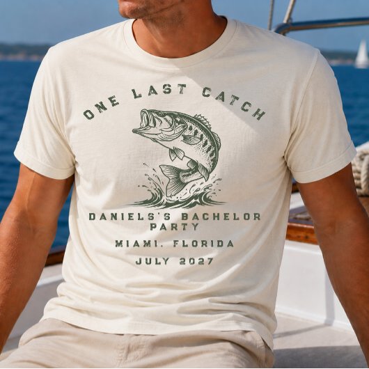 Vis Thema Aangepaste Visvangst Vrijgezellenfeest T-shirt