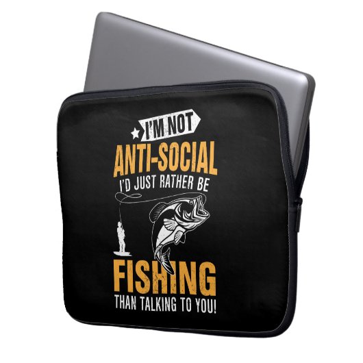 Vis thema laptop sleeve (Voorkant Links)