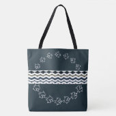 Vis Thema Met Whimsy Ontwerper Groot Tote Bag (Voorkant)