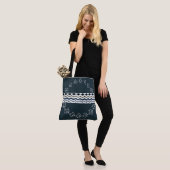 Vis Thema Met Whimsy Ontwerper Groot Tote Bag (Op model)