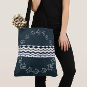 Vis Thema Met Whimsy Ontwerper Groot Tote Bag (Dichtbij)