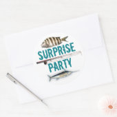 Vis Thema Surprise Feest Uitnodiging Envelope Slui Ronde Sticker (Envelop)