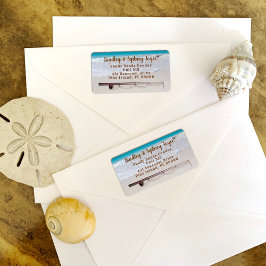 Vis Thema Zee Kust Groot Adreslabel Etiket