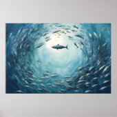 Vis Tornado Olieverfschilderij Digitale Print (Voorkant)