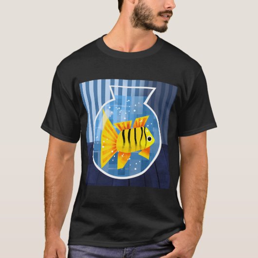 Vis transparante Sticker T-shirt (Voorkant)