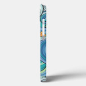 Vis tussen de golven patroon Case-Mate iPhone case (Achterkant / Links)