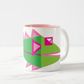 vis tweekleurige koffiemok (Voorkant rechts)